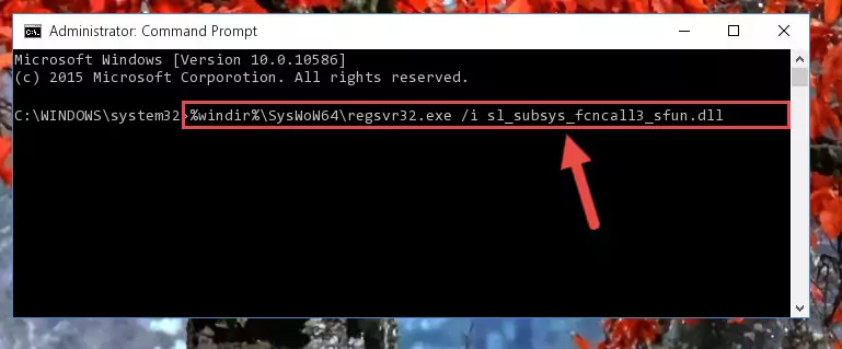 Uninstalling the broken registry of the Sl_subsys_fcncall3_sfun.dll library from the Windows Registry Editor (for 64 Bit)