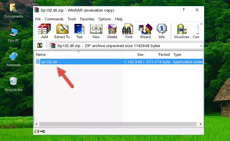 Copying the Sp132.dll file into the file folder of the software.