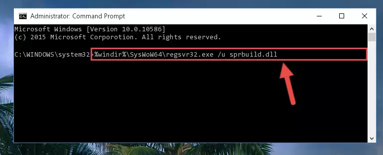Creating a clean registry for the Sprbuild.dll library (for 64 Bit)