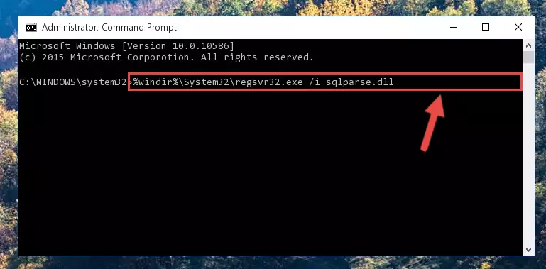 Deleting the damaged registry of the Sqlparse.dll