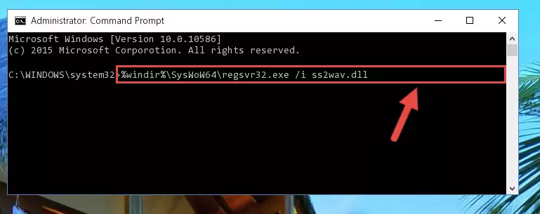 Uninstalling the broken registry of the Ss2wav.dll library from the Windows Registry Editor (for 64 Bit)