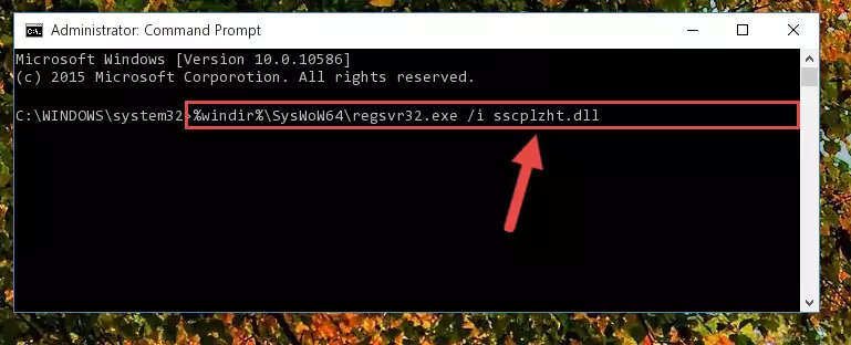Uninstalling the damaged Sscplzht.dll library's registry from the system (for 64 Bit)