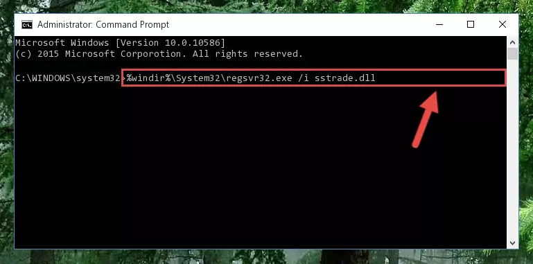 Deleting the Sstrade.dll library's problematic registry in the Windows Registry Editor