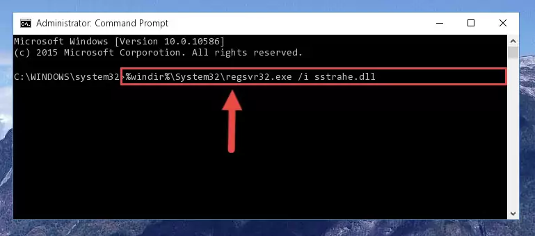 Deleting the Sstrahe.dll library's problematic registry in the Windows Registry Editor