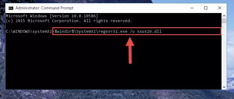 Extracting the Ssus16.dll file from the .zip file