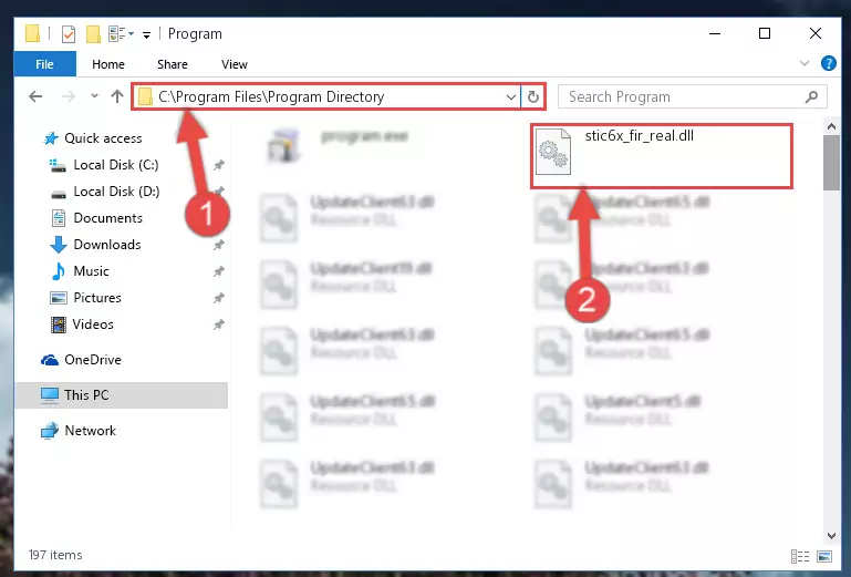 Uninstalling the broken registry of the Stic6x_fir_real.dll library from the Windows Registry Editor (for 64 Bit)