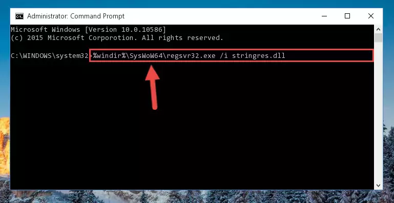 Cleaning the problematic registry of the Stringres.dll file from the Windows Registry Editor