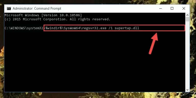 Uninstalling the Supertap.dll file's broken registry from the Registry Editor (for 64 Bit)