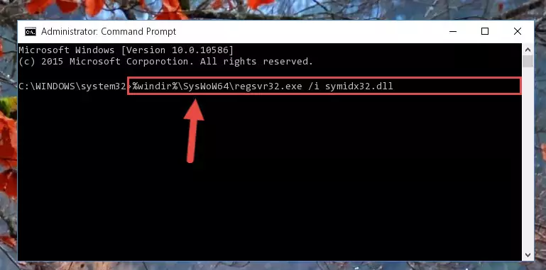 Deleting the damaged registry of the Symidx32.dll