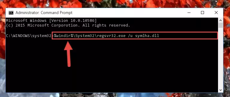 Extracting the Symlha.dll file from the .zip file
