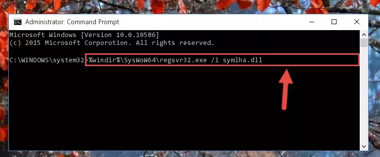 Cleaning the problematic registry of the Symlha.dll file from the Windows Registry Editor
