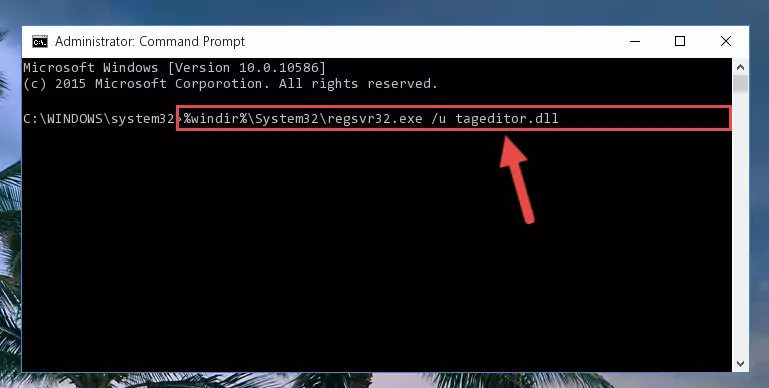 Extracting the Tageditor.dll file from the .zip file