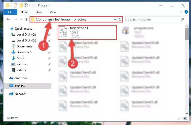 Uninstalling the Tageditor.dll file's broken registry from the Registry Editor (for 64 Bit)