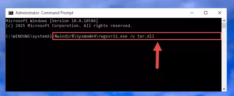 Creating a new registry for the Tar.dll library in the Windows Registry Editor