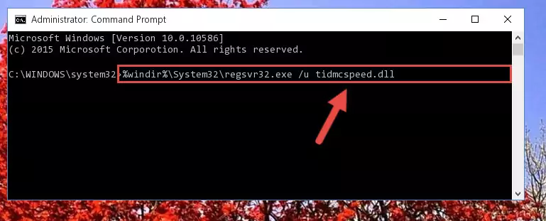 Creating a new registry for the Tidmcspeed.dll file