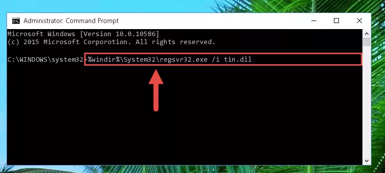 Reregistering the Tin.dll file in the system (for 64 Bit)