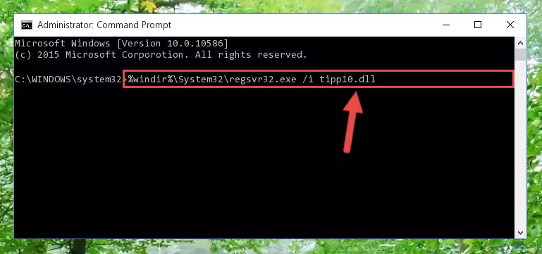Uninstalling the Tipp10.dll library from the system registry