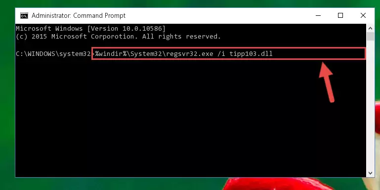Cleaning the problematic registry of the Tipp103.dll file from the Windows Registry Editor