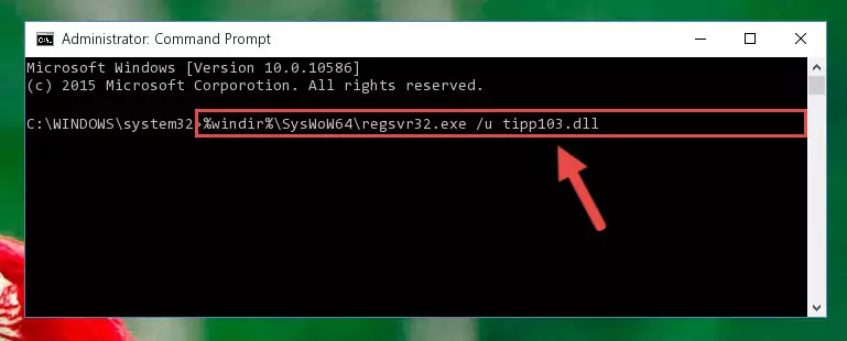Reregistering the Tipp103.dll file in the system (for 64 Bit)