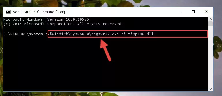 Uninstalling the Tipp106.dll library from the system registry