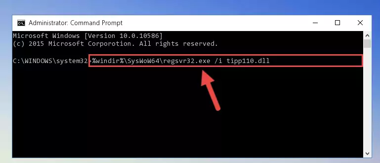 Deleting the Tipp110.dll file's problematic registry in the Windows Registry Editor