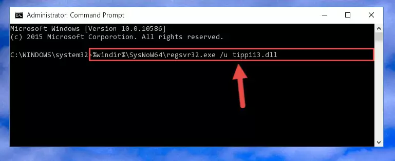 Creating a new registry for the Tipp113.dll library in the Windows Registry Editor