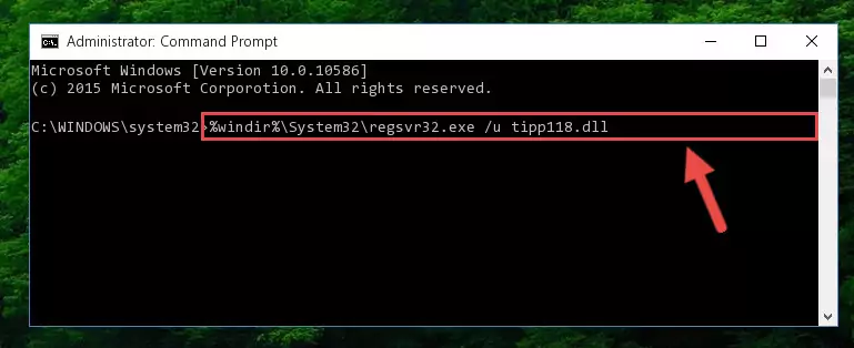 Extracting the Tipp118.dll file from the .zip file
