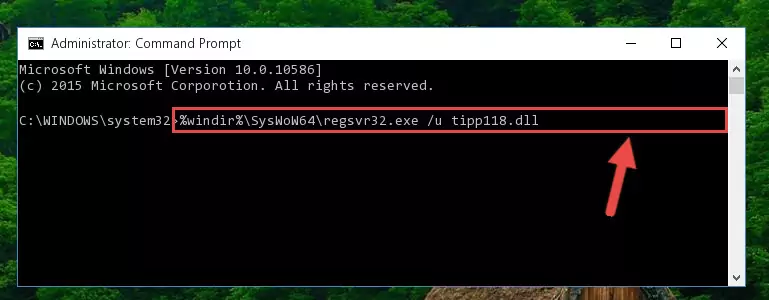 Creating a new registry for the Tipp118.dll file