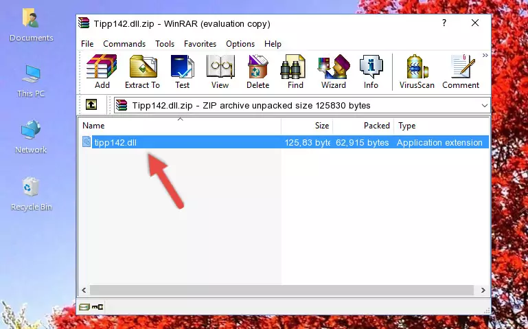 Copying the Tipp142.dll file into the file folder of the software.