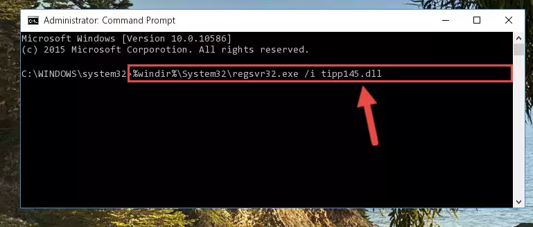 Uninstalling the Tipp145.dll library from the system registry