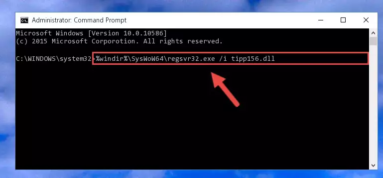 Uninstalling the Tipp156.dll file from the system registry