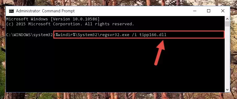 Deleting the Tipp166.dll file's problematic registry in the Windows Registry Editor