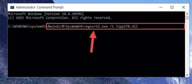 Uninstalling the Tipp170.dll file from the system registry