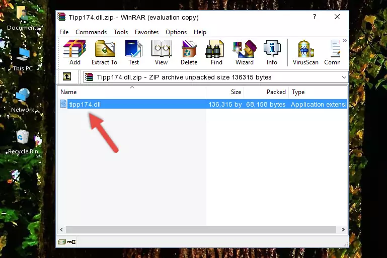 Copying the Tipp174.dll file into the software's file folder