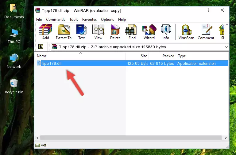 Copying the Tipp178.dll file into the software's file folder