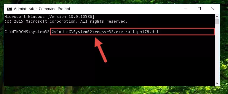 Reregistering the Tipp178.dll file in the system