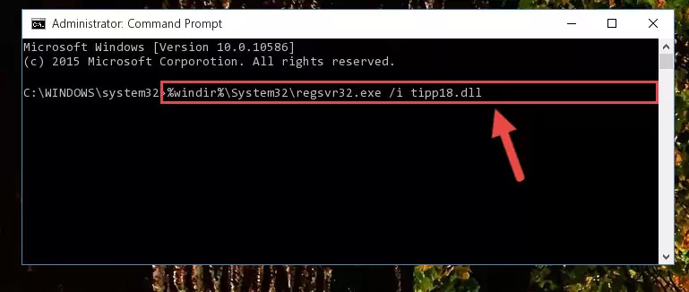 Cleaning the problematic registry of the Tipp18.dll library from the Windows Registry Editor