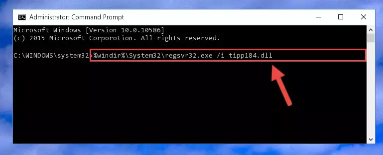 Uninstalling the Tipp184.dll library from the system registry