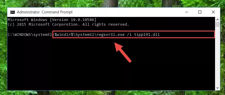 Cleaning the problematic registry of the Tipp191.dll file from the Windows Registry Editor