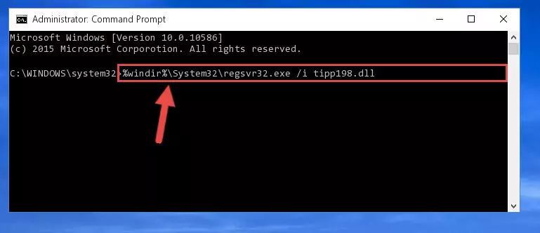Deleting the damaged registry of the Tipp198.dll