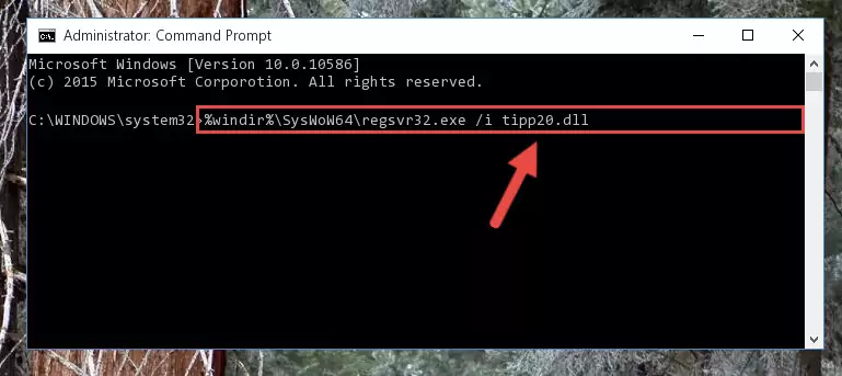 Uninstalling the Tipp20.dll library from the system registry