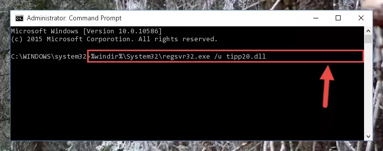 Extracting the Tipp20.dll library from the .zip file
