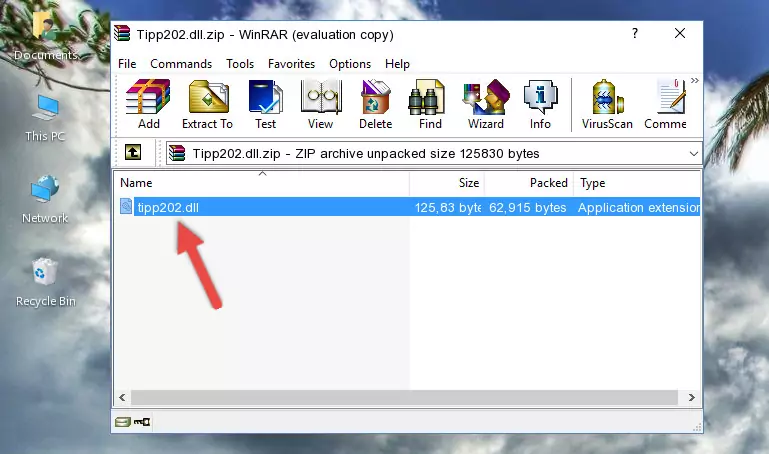 Copying the Tipp202.dll file into the software's file folder
