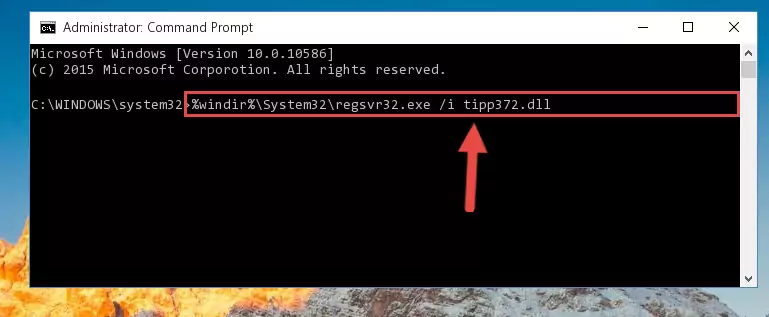 Deleting the Tipp372.dll library's problematic registry in the Windows Registry Editor