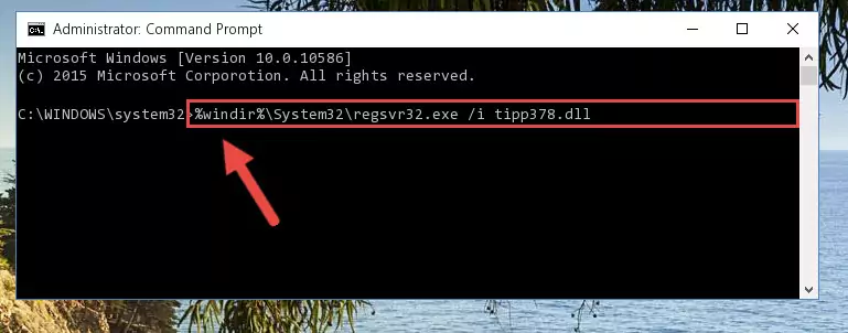 Cleaning the problematic registry of the Tipp378.dll library from the Windows Registry Editor