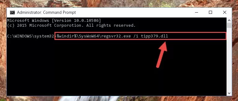 Deleting the damaged registry of the Tipp379.dll