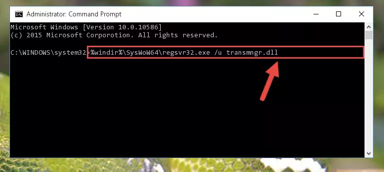 Creating a new registry for the Transmngr.dll file