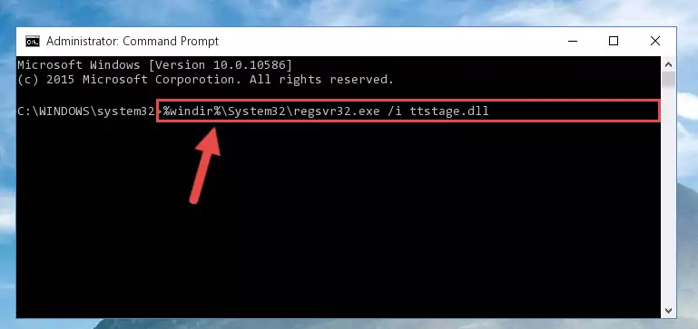 Deleting the Ttstage.dll library's problematic registry in the Windows Registry Editor