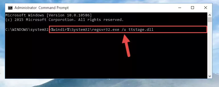 Creating a new registry for the Ttstage.dll library in the Windows Registry Editor