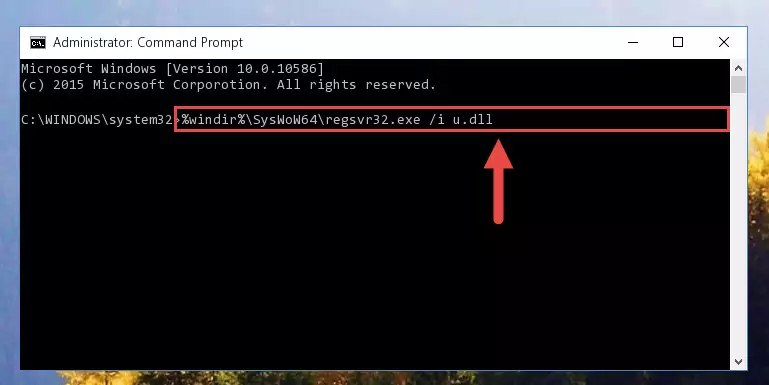 Uninstalling the broken registry of the U.dll library from the Windows Registry Editor (for 64 Bit)